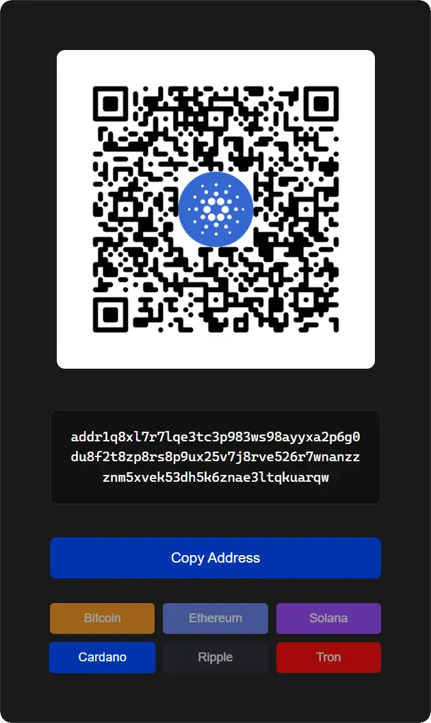 cardano wallet address 에이다 지갑 주소